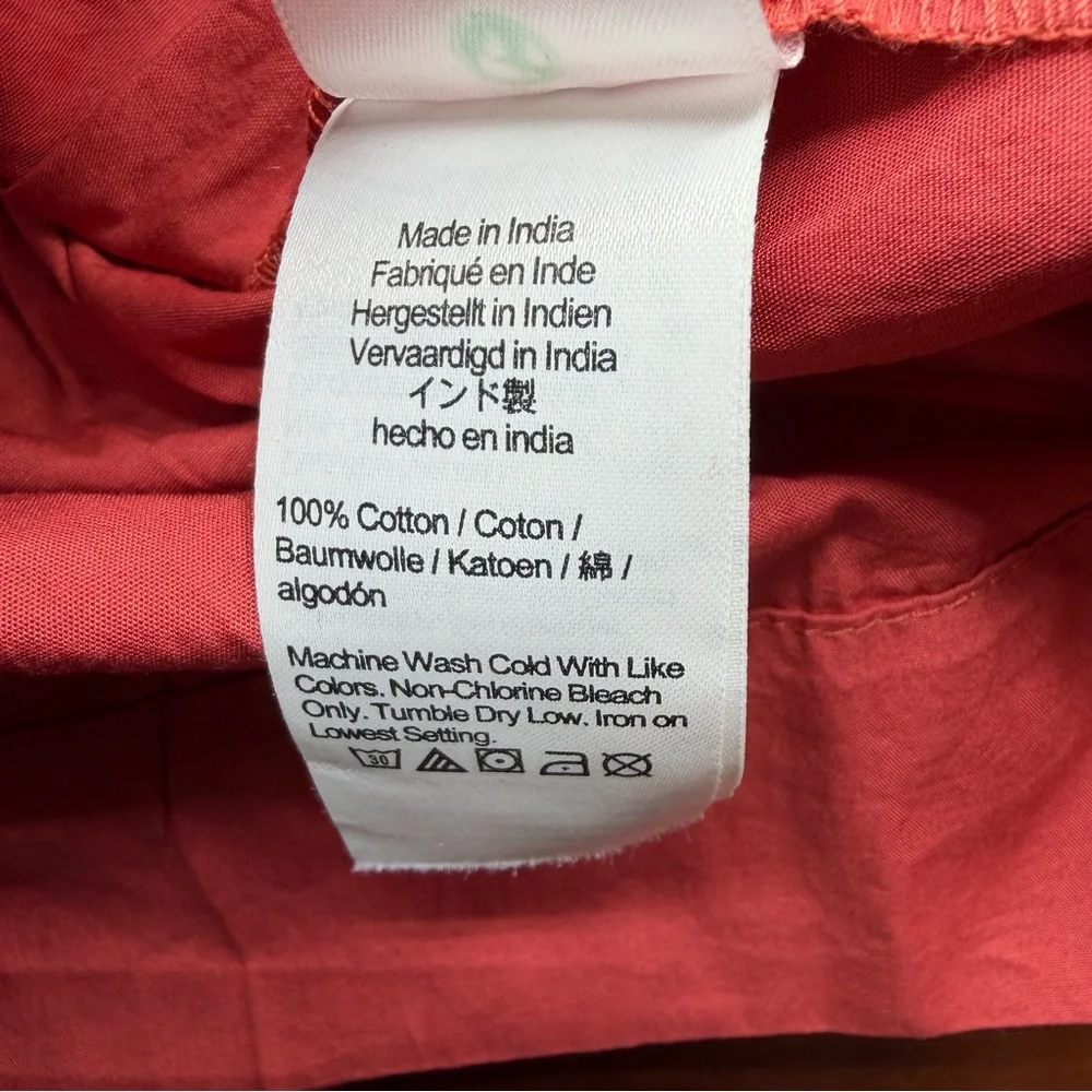 J.Crew Re-Imagined Cotton Puff Sleeve Smocked Mini Dress Red Small NWT